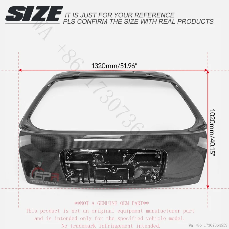 Suitable for Honda Civic EK carbon fiber modification parts, 1996-2000 original factory rear trunk lid, rear door panel, five-do - view 5