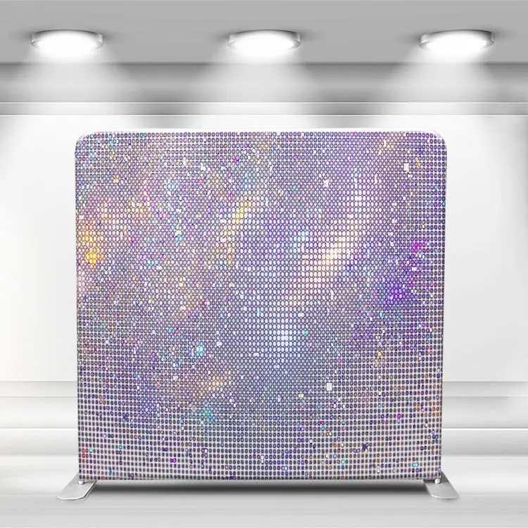 

Customized 8x8ft Tension Fabric Photography Backdrop Wall Case Wedding Stage Display Backdrop Stand for Trade Show