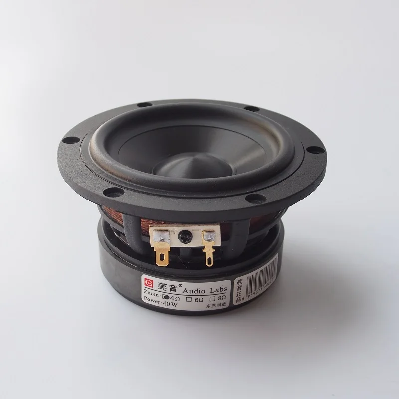 2022 Audio Labs 4\'\' Hi-Fi Mid-range Speaker Driver Unit Ceramics Clad Aluminum Cone Casting Frame 4/8ohm 40W D120mm Round