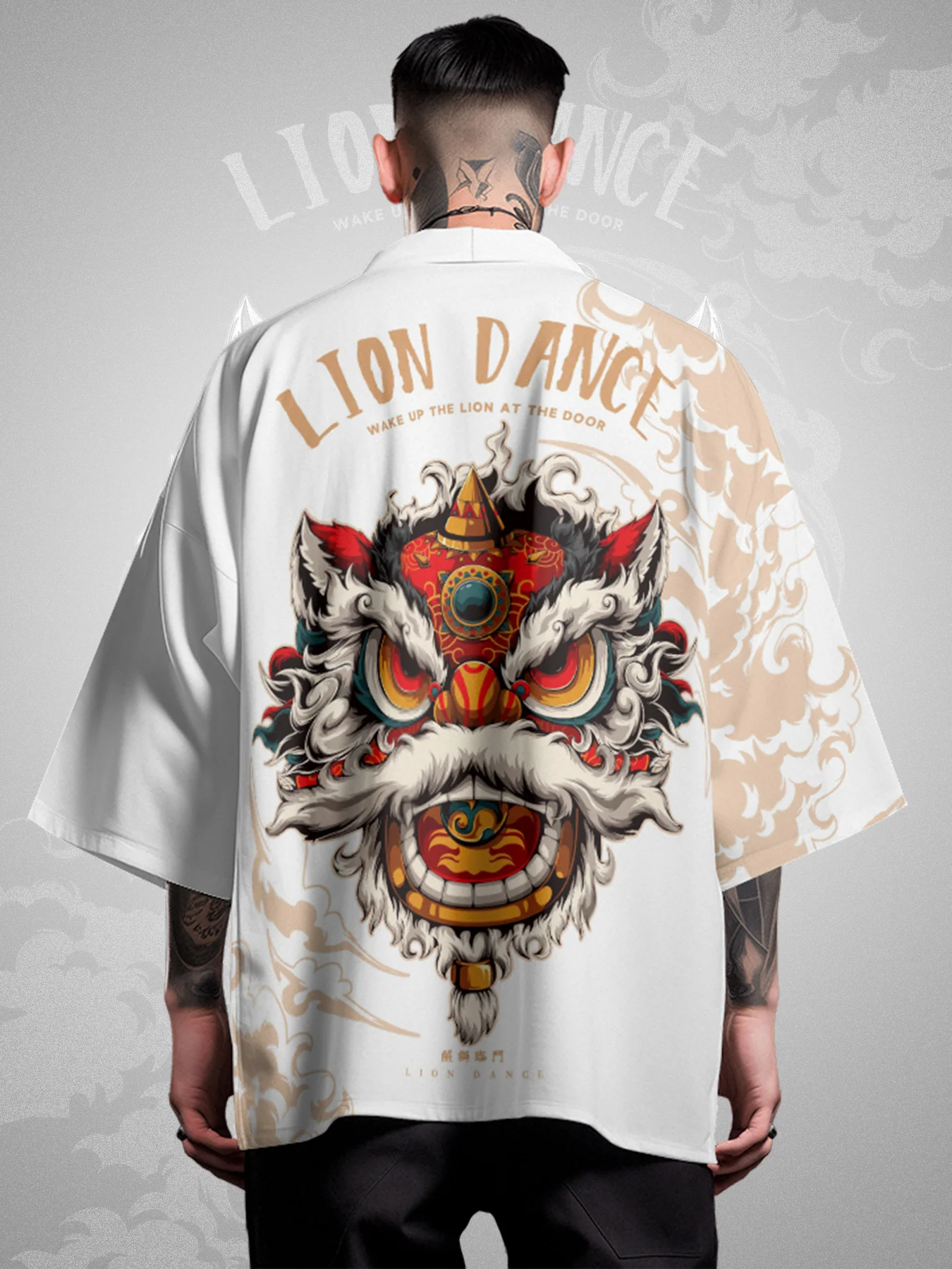 

Summer Kimono Men Hawaiian Shirt Fashion lion Kimono Streetwear Cardigan Beach Yukata Bathrobe Women Japanese Clothes Haori