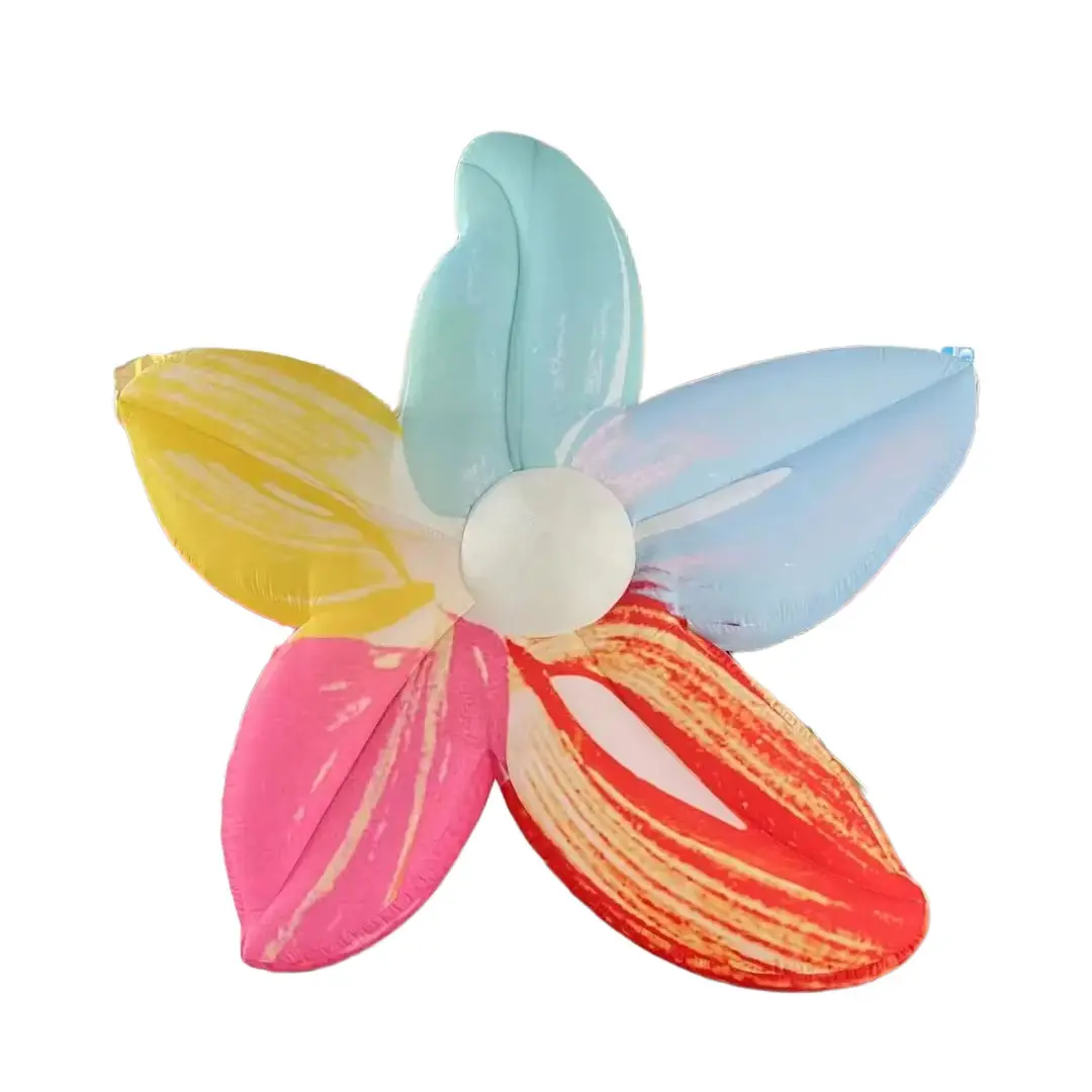 Accesorios de decoración de jardín al aire libre de pétalos coloridos de soplado de aire de flor inflable gigante