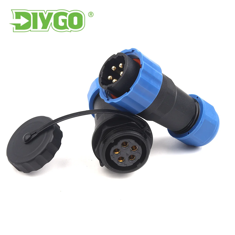 

SP13 Cable Connector Panel Mount Wire Socket Commonly Used Aviation Plug 1/2/3/4/5/6/7/9P IP68 Waterproof Docking Connectors