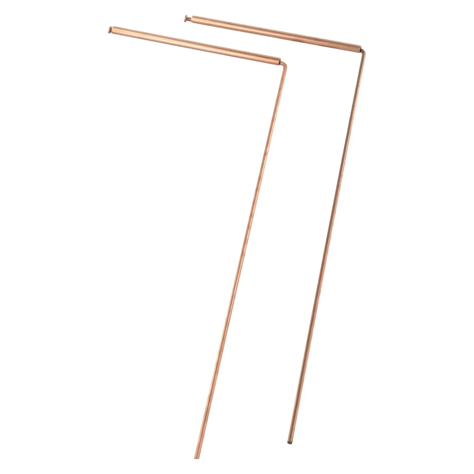 2 X 99.9% Copper Detector Metals Dowsing Rods For Water Treasure Finding Tools 13.86X6.93X0.71Inche Divining Copper Probing Rod