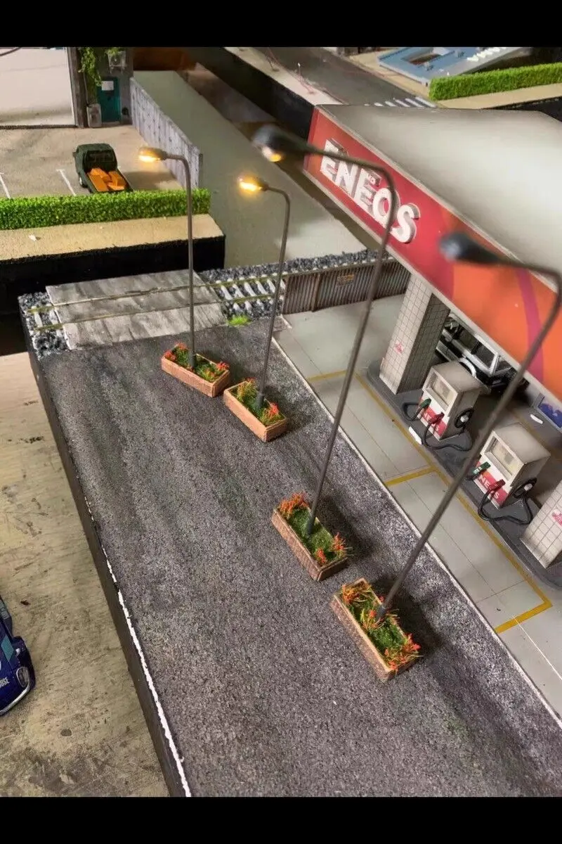 Diorama 1/64 Stad Straatlantaarn Model Auto Showroom Straatbeeld Model Scène Accessoires Model