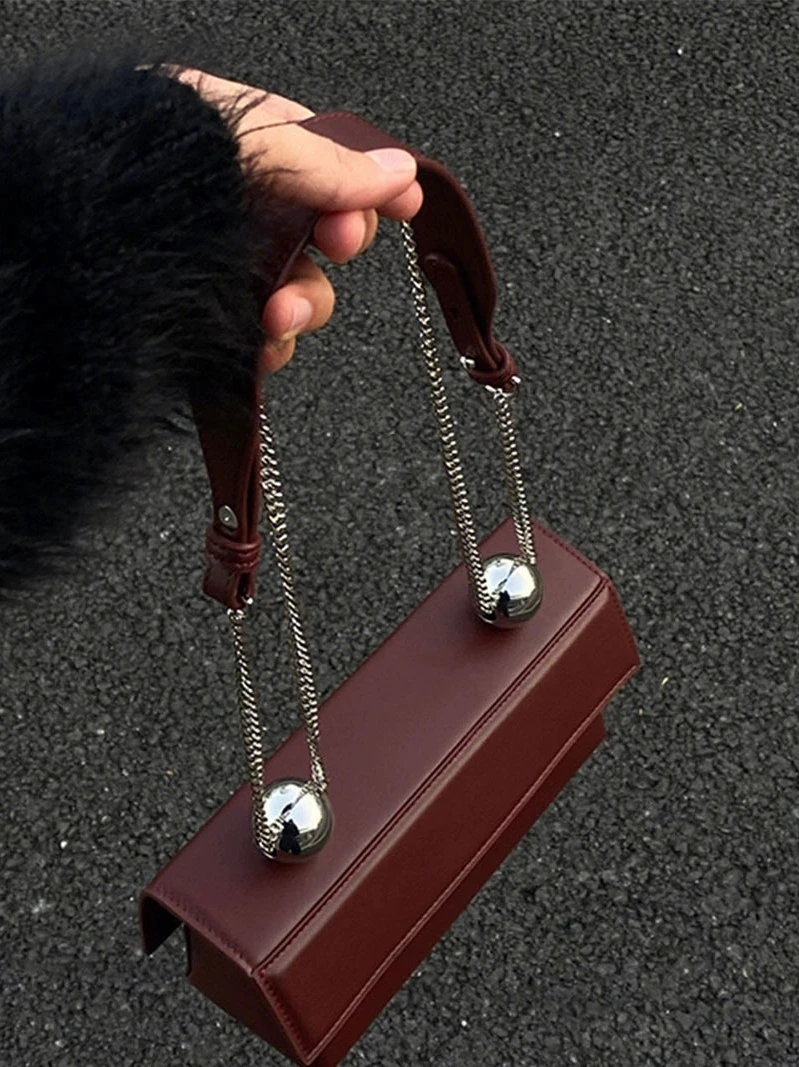 

Красная свадебная сумка подмышки, женская новинка 2025 года, модная мягкая сумка из воловьей кожи на одно плечо, уникальный маленький размер Fon &