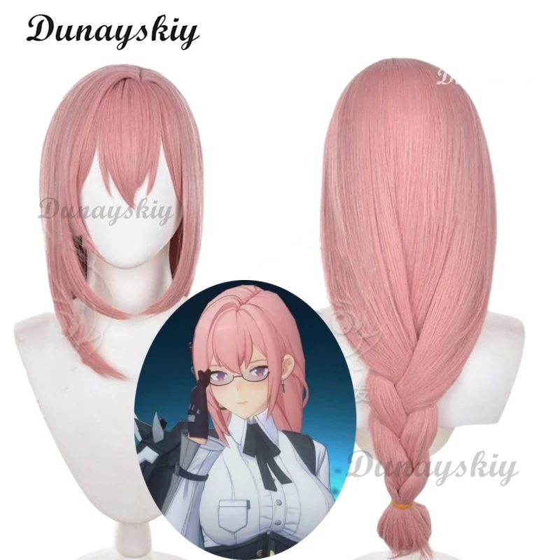 Zenless Zone Zero Tsukishiro Yanagi Cosplay Wig Pink Long Ponytail Section 6 New Eridu Halloween Party for Women Props