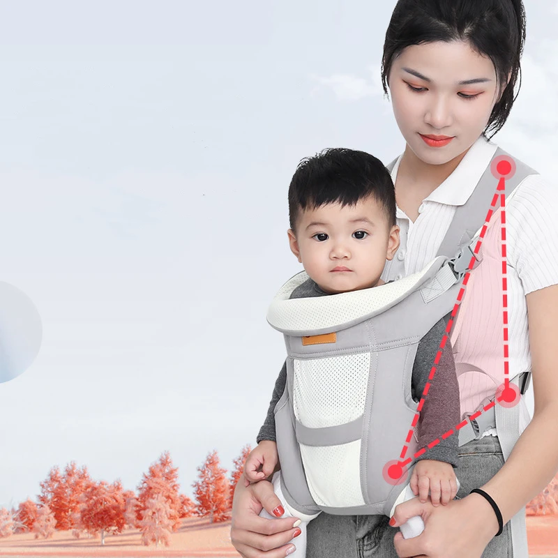 Outward Baby Carrier Suitable for Infants Aged 0-24 Months Backpack Carrier Single Shoulder Universal for Both Shoulders