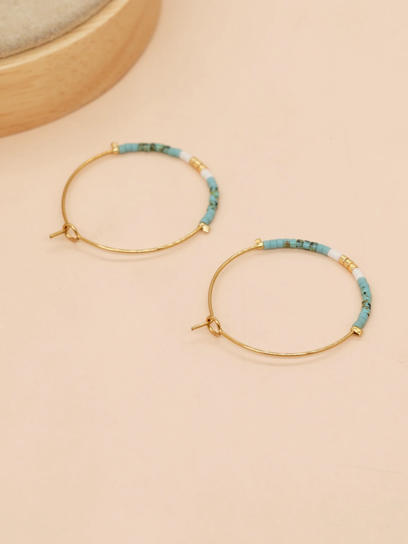 Go2boho Hoop Earrings For Women 316L Stainless Steel Earing Miyuki Bead Handmade Boho Jewelry New In Fashion