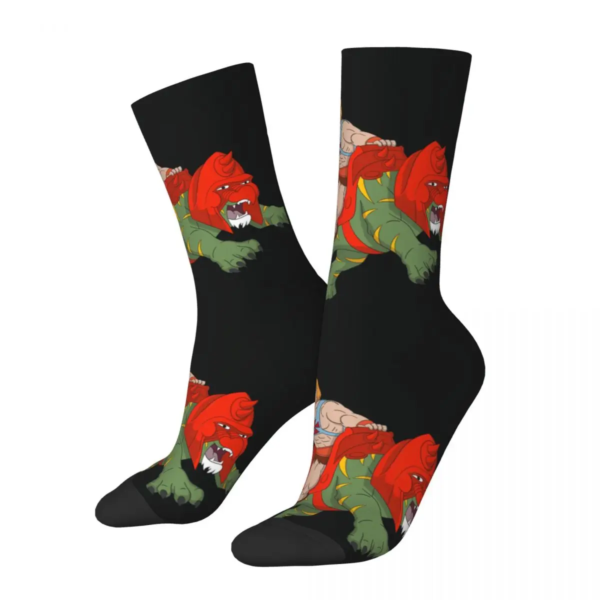 Happy Funny Men's Compression Socks For Eternia Vintage Harajuku Masters of the Universe Fantastic World Hip Hop Crew Sock