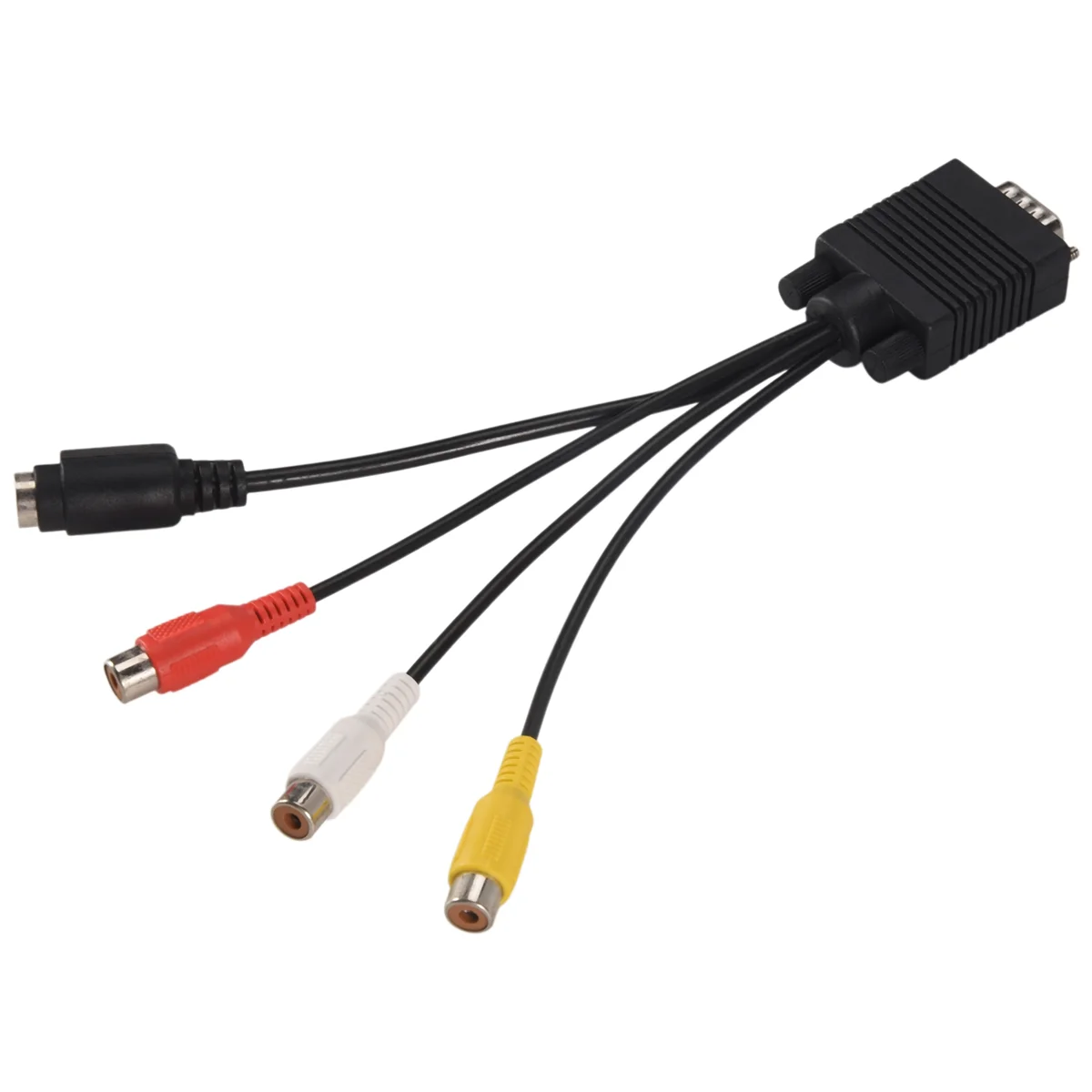 ممتاز! محول VGA إلى كابل مخرج تلفزيون S-Video RCA لفيديو الكمبيوتر