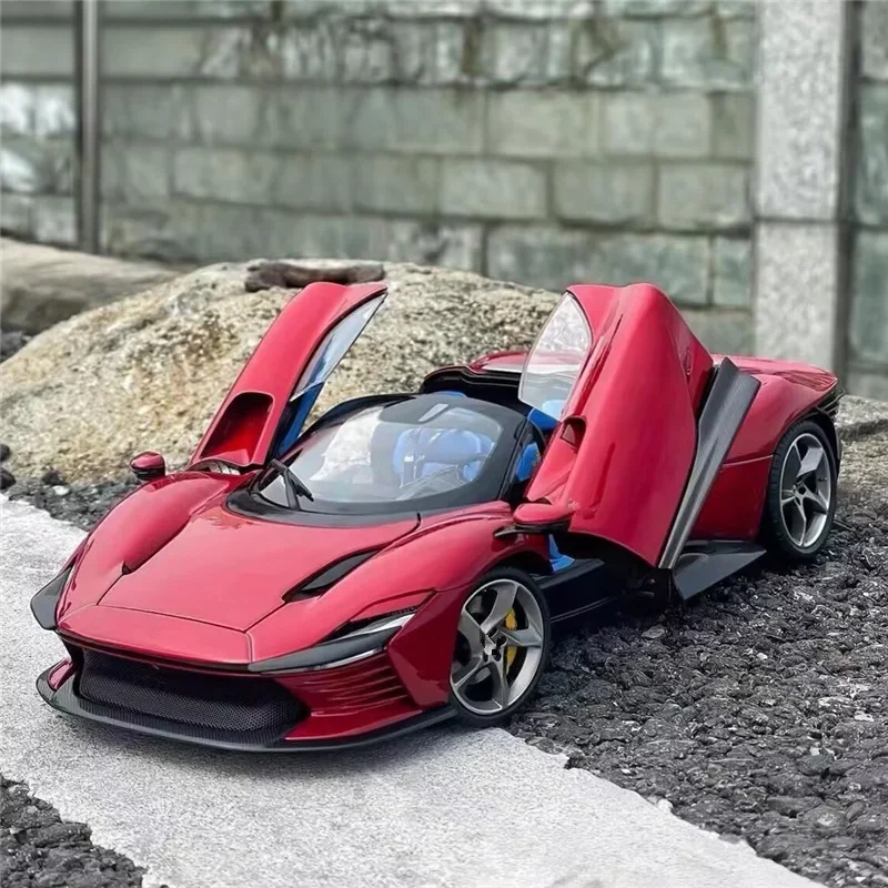 

1:22 SP3 Daytona Alloy Sports Car Model Diecasts Metal Racing Vehicles Car Model Simulation Sound Light Collection Kids Toy Gift
