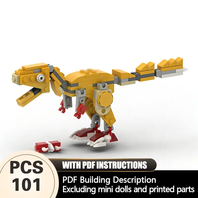 

Creators Animal Series Model MOC Building Bricks Yellow Dinosaur Modular Technology Gifts Holiday Assemble Children Toys Suit