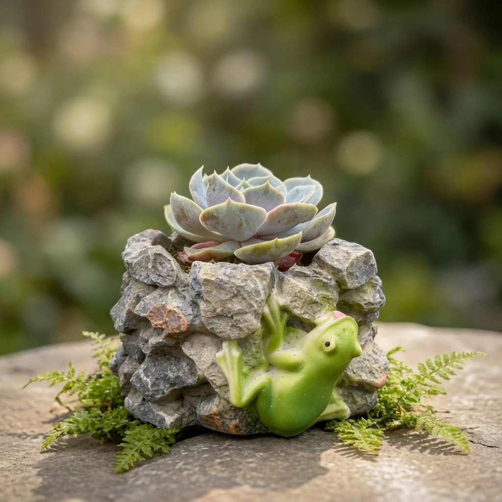 Resin Animal Shaped Planters Turtle And Frog Flower Pots For Balcony Garden Decoration