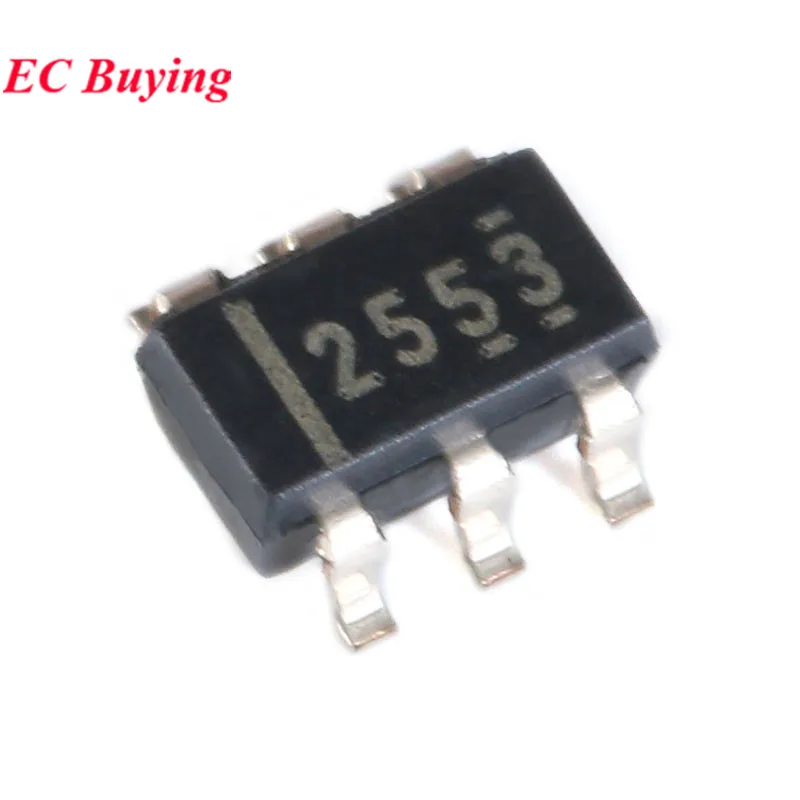 10pcs/5pc TPS2553 TPS2553D TPS2553DBVR 2553 SOT23-6 SOT236 Adjustable Current-limiting Power Distribution Switch IC Chip