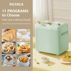 Petrus-máquina automática para hacer pan, dispositivo con configuración personalizable, IMIX de helado, dispensador automático de frutos secos y frutas, 2 tamaños de pan, PE8899