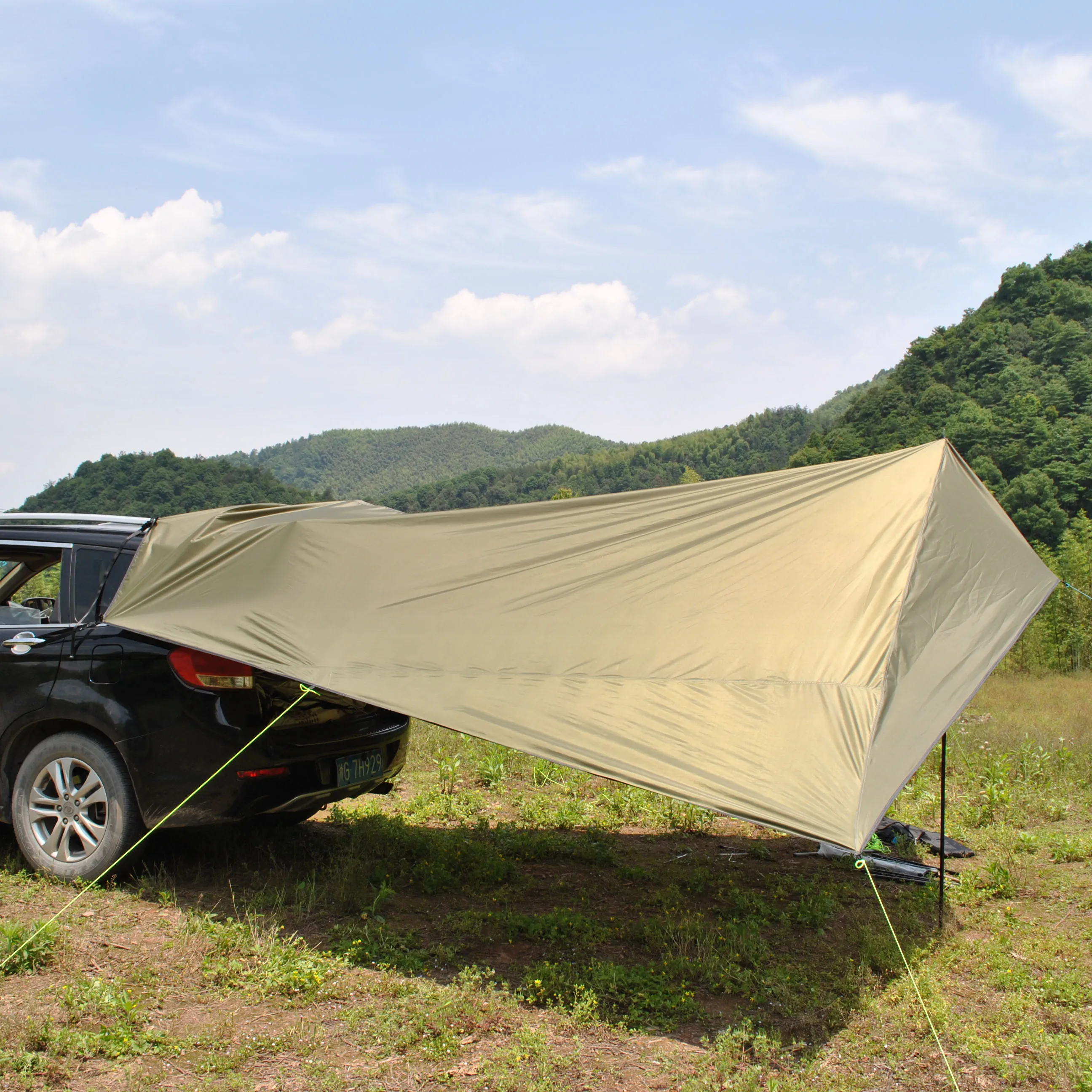 Waypoint Tarp for Car, Camping and Tailgating Shelter, Universal Vehicle Mount, Car Rear Shelter, Car Rear Tent, CZX-629