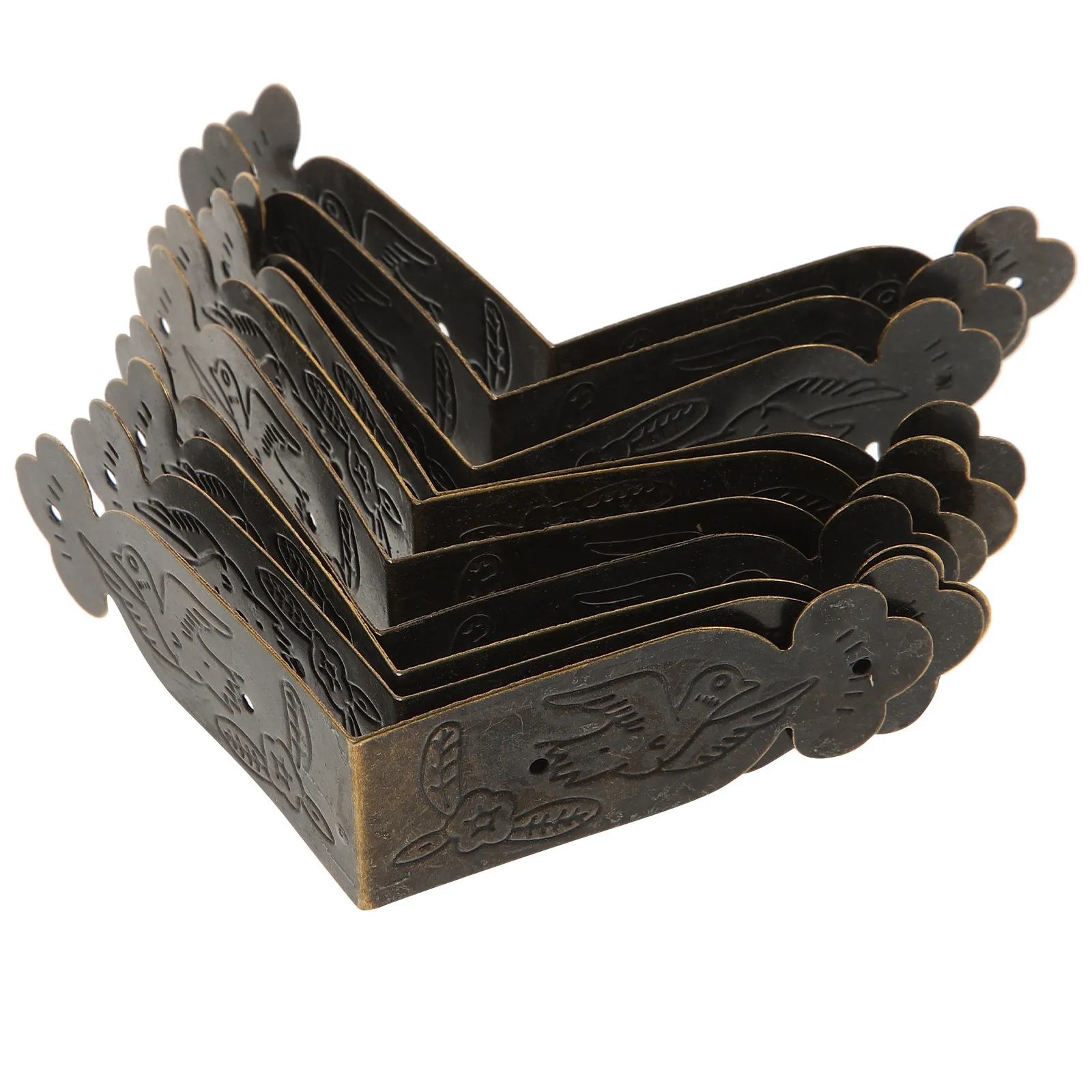 10Pcs Vintage-Inspired Metal Corner Protectors Box Safety Guards for Jewelry Cases Wooden Boxes Cabinets Cupboards Retro