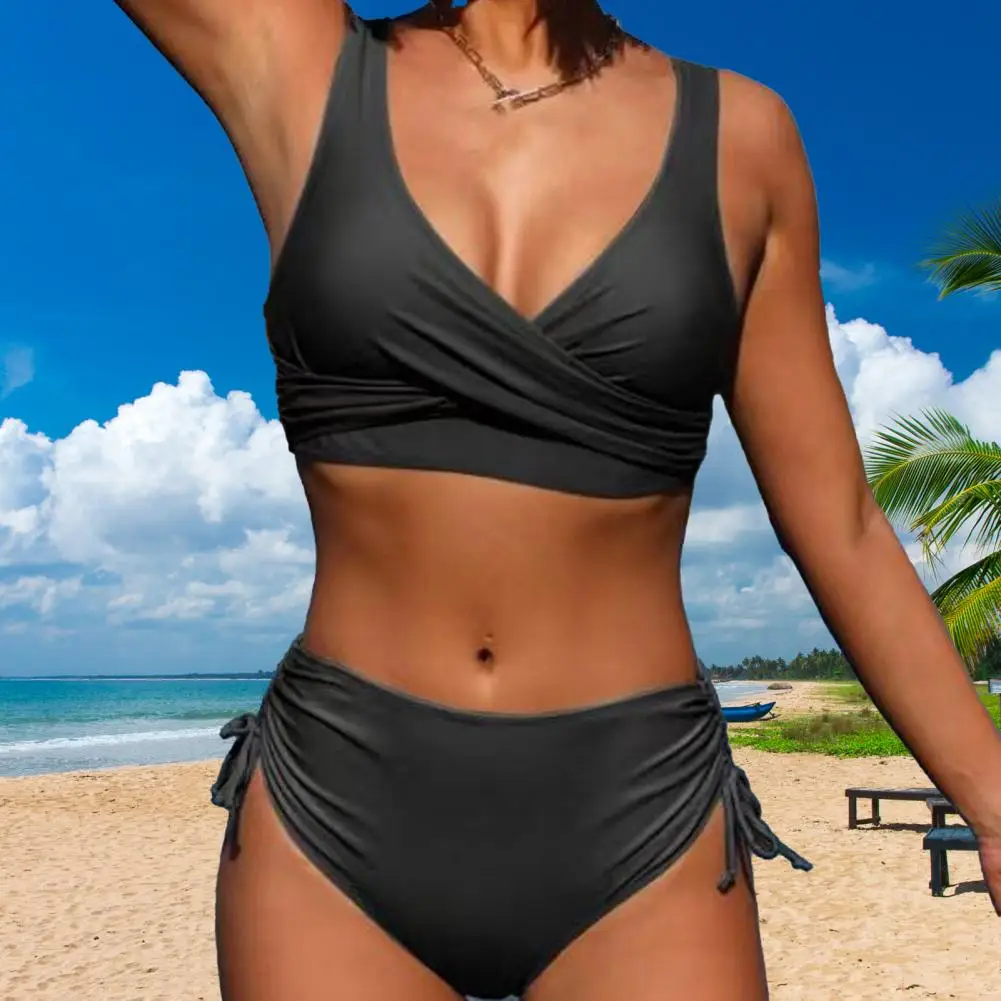 Women Swimsuit Stylish Women's Bikini Sets with Tummy Control High Waist Design for Summer Beachwear 2 Piece Swimsuit Set