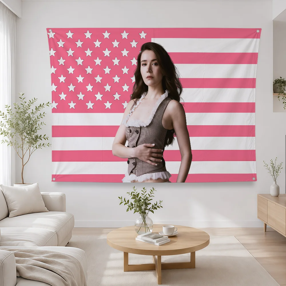Actor E-Elizabeth Dulau Flag Polyester Banner Flags For Party Club Outdoor Interior Wall Paper Decoration Banner Fans Gift
