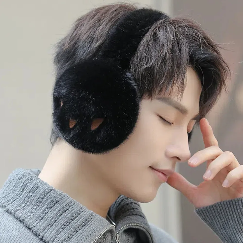 Fashion Earflap Bear Paw Earmuffs Foldable Soft Men Plush Ear Cover Ear Warmers Korean Style Winter Thicken Earmuffs Autumn