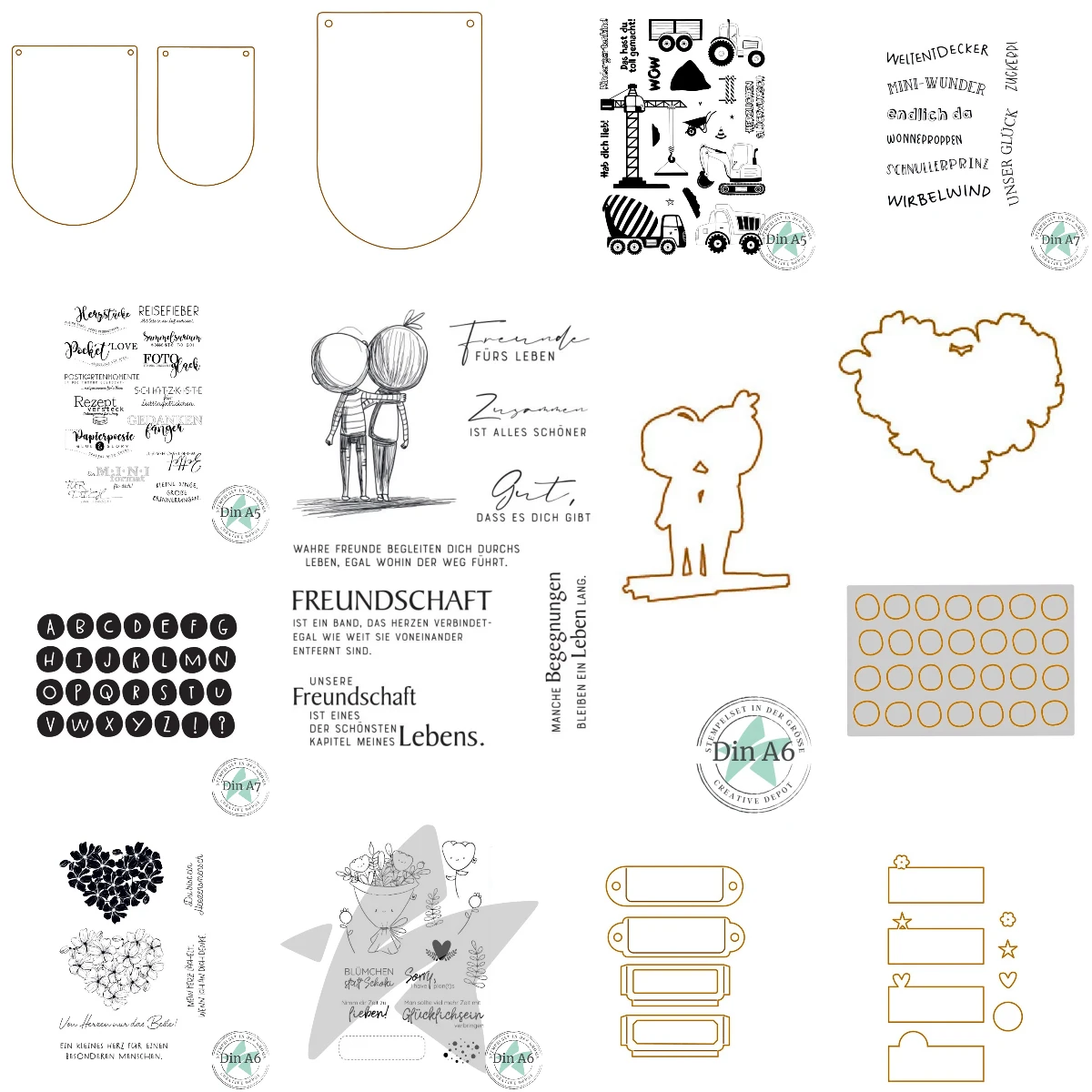 Minialbum Stamps 2026 Neue Metall-Stanzformen für Scrapbook-Tagebuch-Dekoration, Prägeschablone, DIY-Grußkarte, handgefertigt