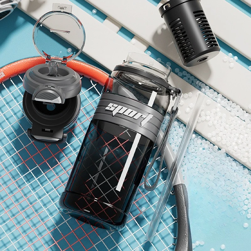 

Outdoor Large Capacity Plastic Water Bottle Summer Anti Fall Dual Drink Sports Cup for Kids School