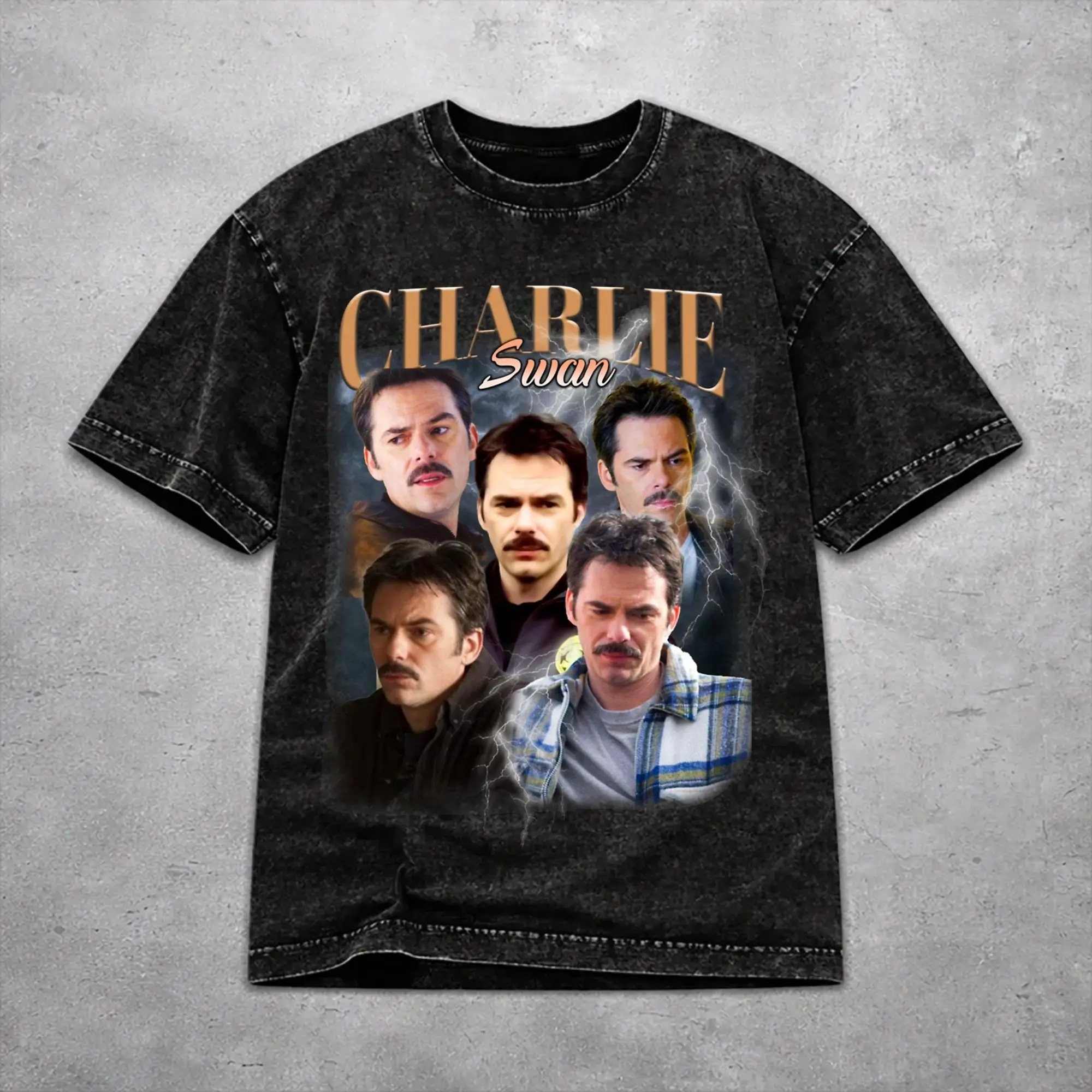 Retro Women Men Charlie Swan 90's  Tee Shirt Cotton Washed  T Shirts Outfits