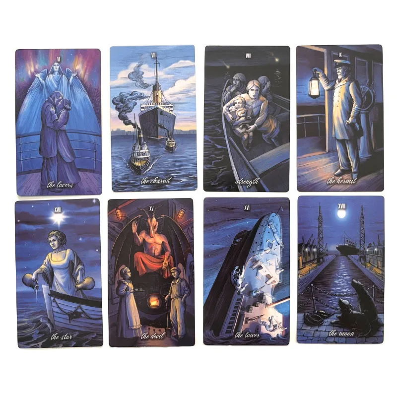 12x7cm Titanic Divination Tarot 78-card deck  for Beginners with Guide Book