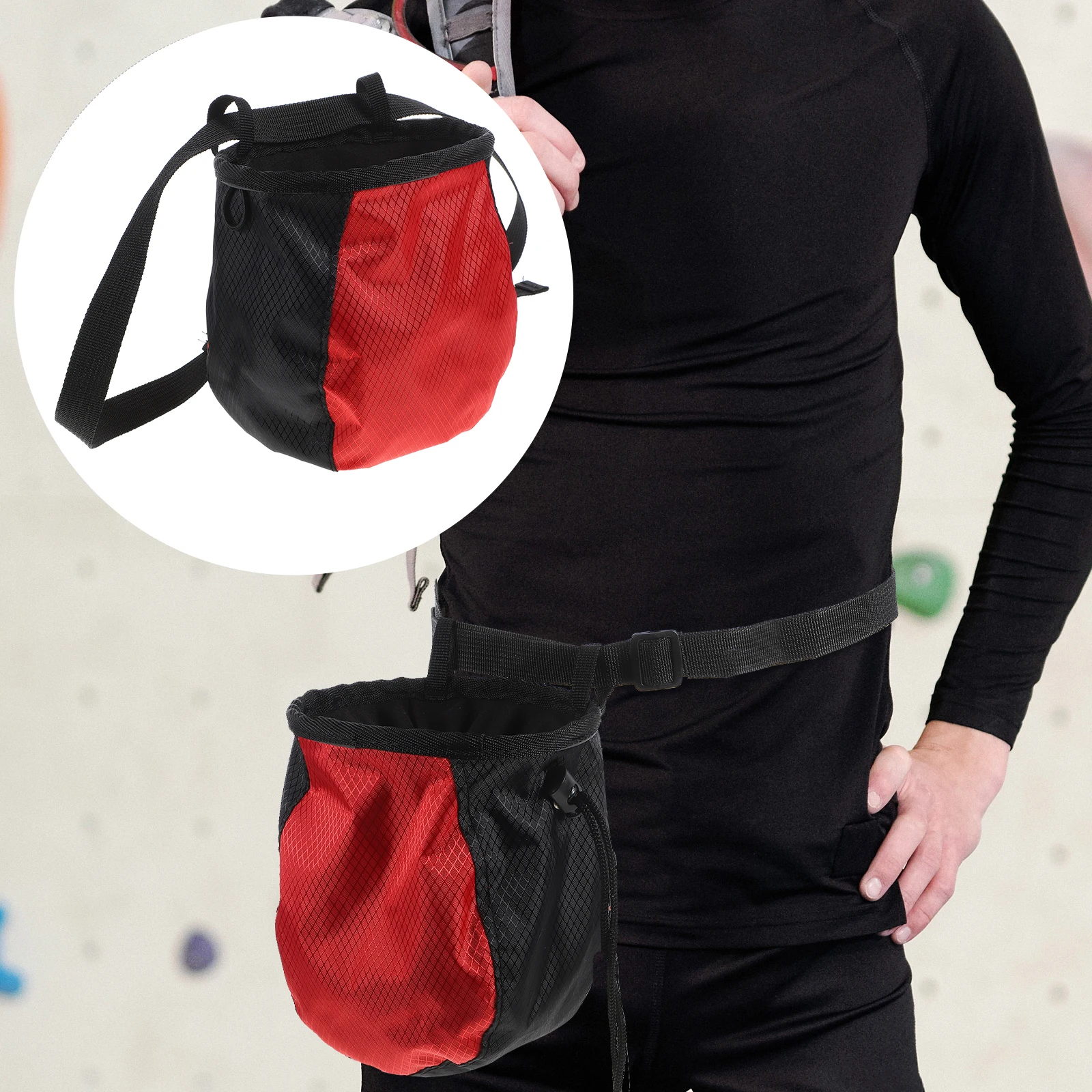 

Adjustable Waist Chalk For Climbing Bouldering Gymnastics Weightlifting Portable Chalk Powder Bag Bucket Climbing Gear Waist Bag