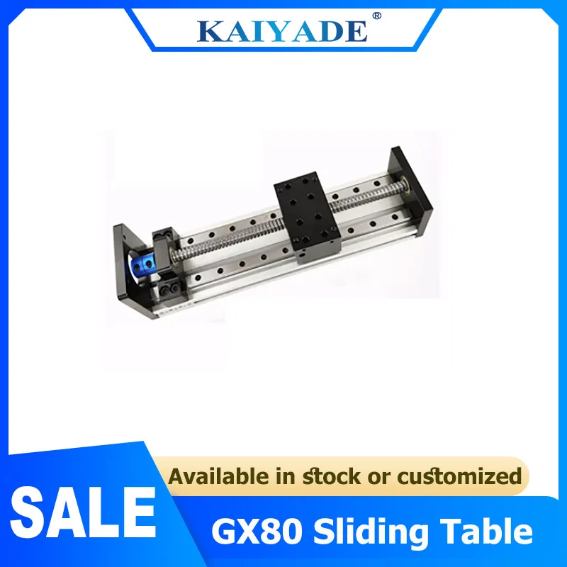 

GX80 Linear Module Sliding Table with Ball Screw XYZ Axis Cross Slide Stage 100mm-1000mm Effective Stroke for CNC 1204 1605 1610