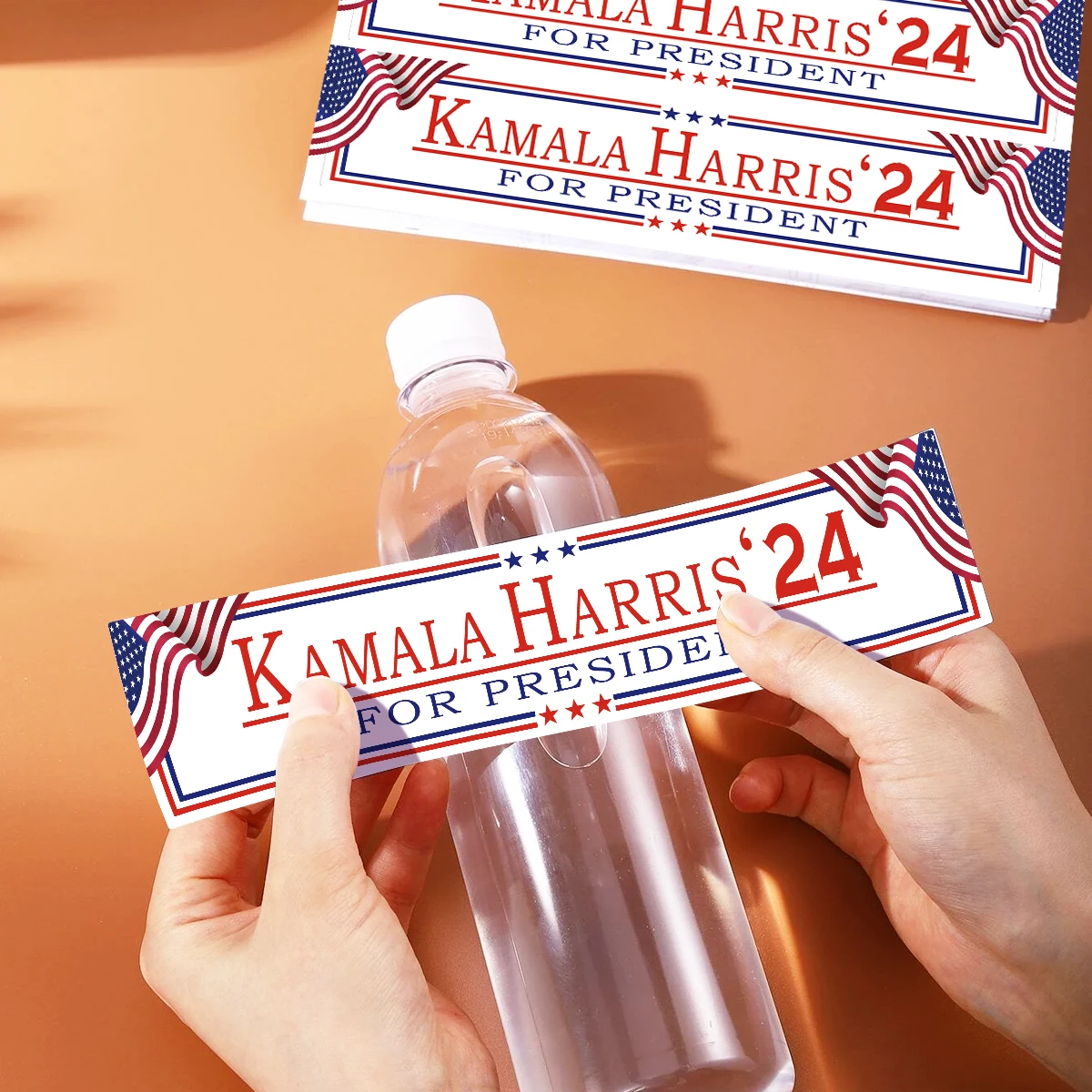 20pcs Kamala Harris 2024 for President Water Bottle Stickers,Self-Adhesive Water Bottle Labels Vote Kamala Harris 2024 Election