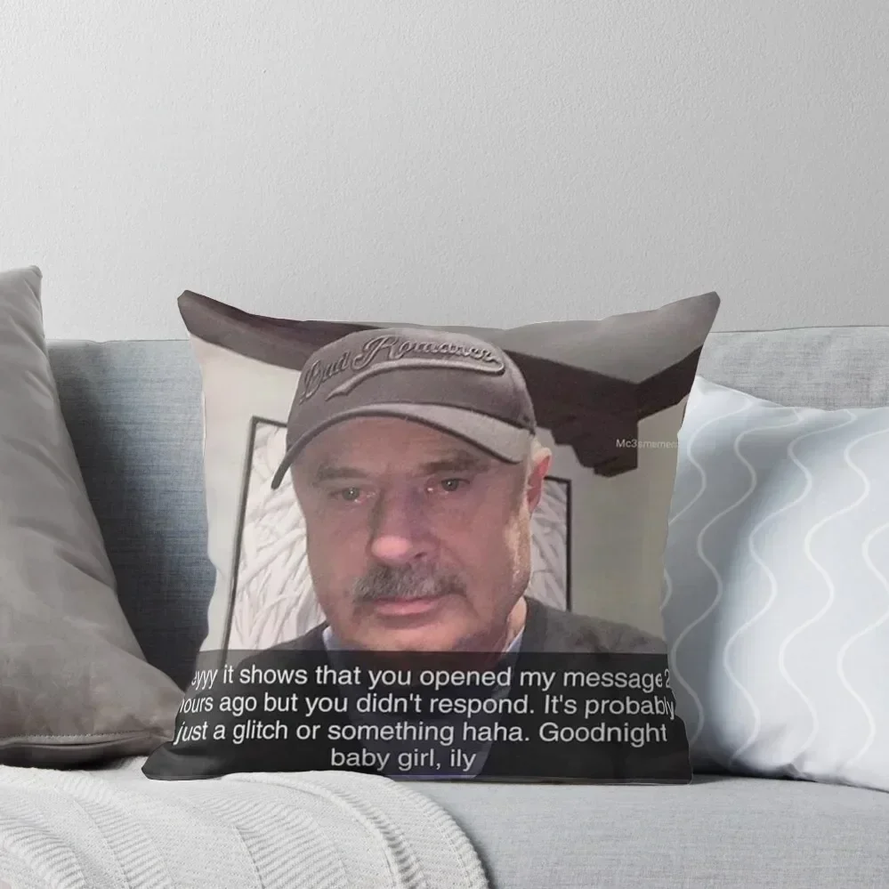 

crying snapchat dr phil Throw Pillow ornamental pillows for living room luxury sofa pillows christmas supplies pillow