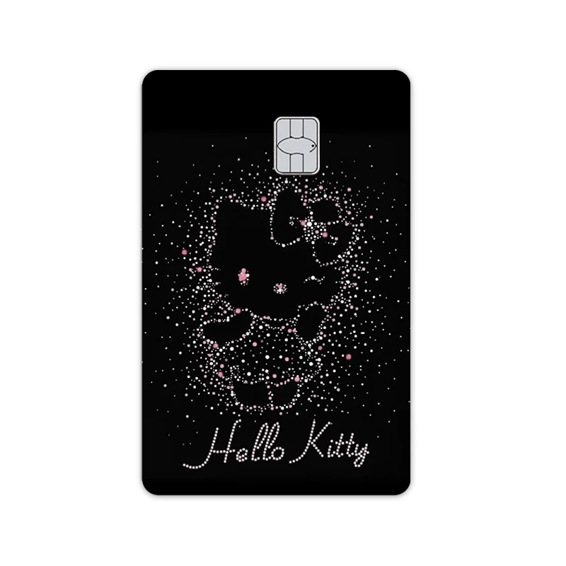 Y2k Hello Kitty Mode Credit Debetkaart Diy Stickers Kawaii Cartoon Visa Bankkaart Film Tape Skin voor Kleine Grote Geen Chip Decor