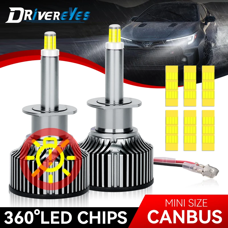 Canbus H7 H1 H11 LED Lights 360 Degree CSP Cores H8 H9 9005 HB3 9006 HB4 9012 HIR2 Car Headlights Turbo Fan 6000K STG Hi/Lo Beam