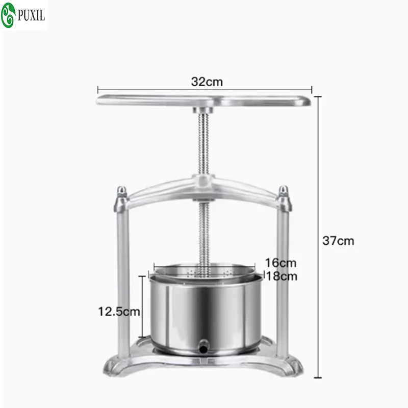 Household Manual Fruit Wine Press Machine 6L Grape Berry Apple Juice Pressing Vegetable Dehydrating Machine Commercial