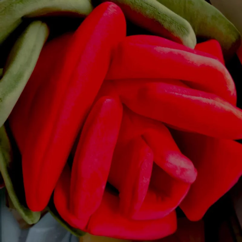 Large Rose Simulation Plush Doll - Soft Toy & Home Decoration Prop Romantic Gift for Girls on Qixi & Valentine's Day Stuffed Toy