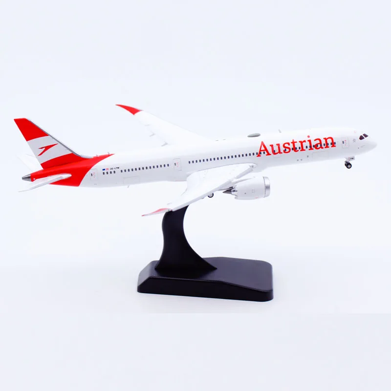 XX40263A سبيكة تحصيل طائرة هدية JC أجنحة 1:400 الخطوط الجوية النمساوية بوينغ B787-9 دييكاست نموذج طائرة OE-LPM اللوحات أسفل #3
