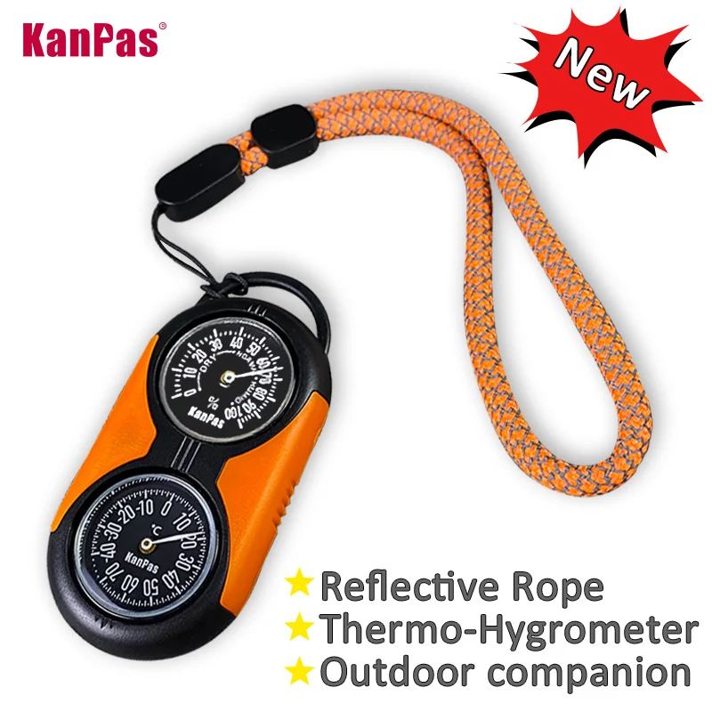 KANPAS Thermometer Compass Kit /Quality Thermohygrometer Kit / for Outdoor, Camping,Hiking,Trekking,hunting,LiveSaving,Survival