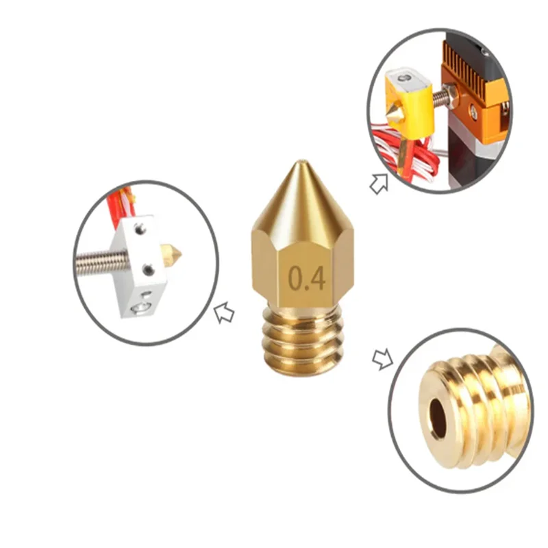 24pcs MK8 Ender 3 Nozzles 3D Printer Brass Nozzles Extruder for Ender 3 CR-10 0.2/0.3/0.4/0.5/0.6/0.8/1.0mm Printer Nozzle