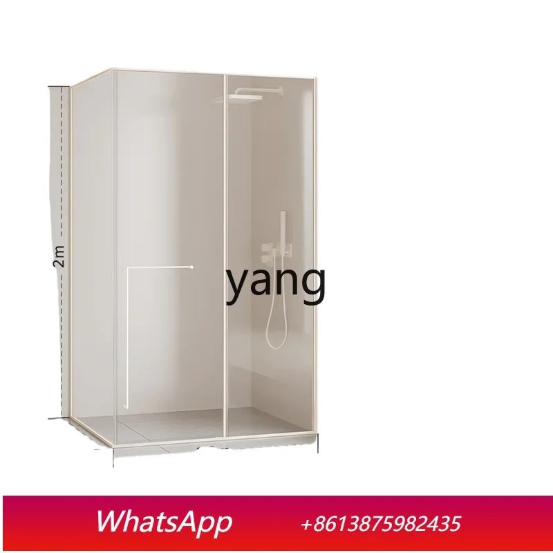 

Lmm square L-shaped shower room flat door toilet glass partition dry and wet separation bathroom door