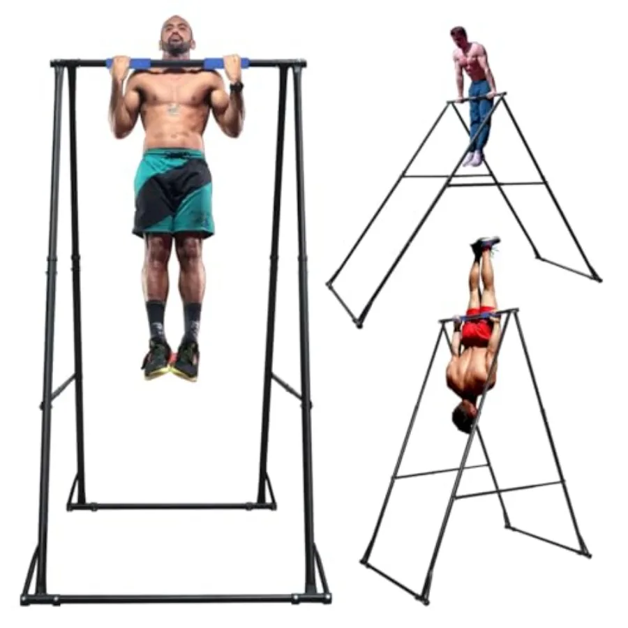 

Foldable Free Standing Pull Up Bar Stand Sturdy Power Tower Workout Station For Home Gym Strength Training Adjustable Pullup Fit