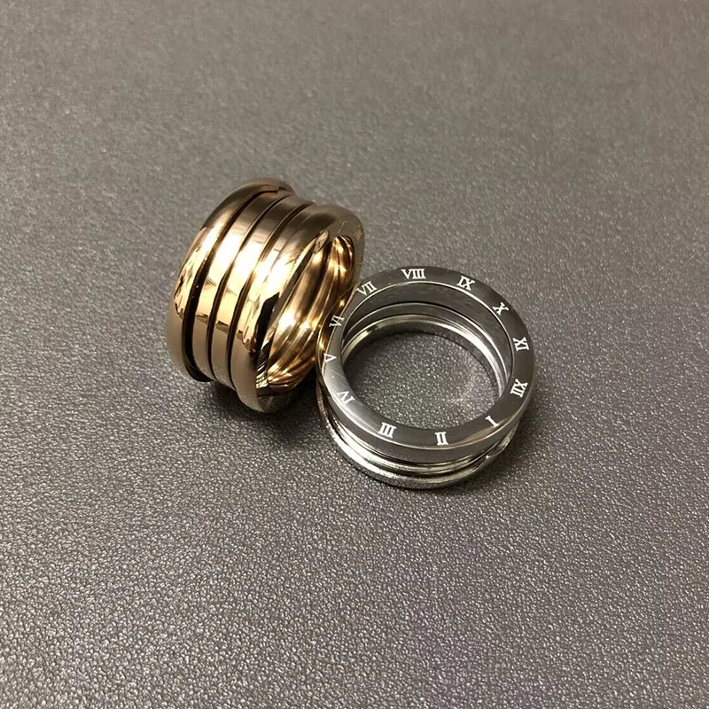 Anillos de primavera a la moda para mujer, pareja de acero inoxidable, anillo de dedo informal para hombre, diseñador de lujo, regalo de joyas de fiesta de Hip Hop a la moda