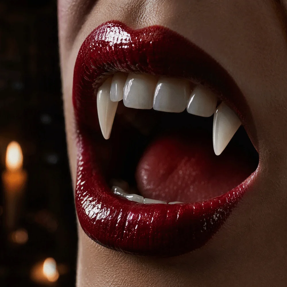 1/4 Paar Cosplay-Zähne aus Kunstharz, Halloween-Zähne, wiederverwendbare, feste Gel-Cosplay-Kunstzähne, gruselige, realistische Zähne, falsche Zähne für Partys – Detail 5