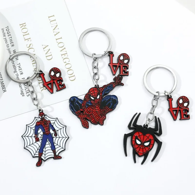 Marvel Spiderman European and American new style personalized creative animation pattern high-value decorative pendant keychain