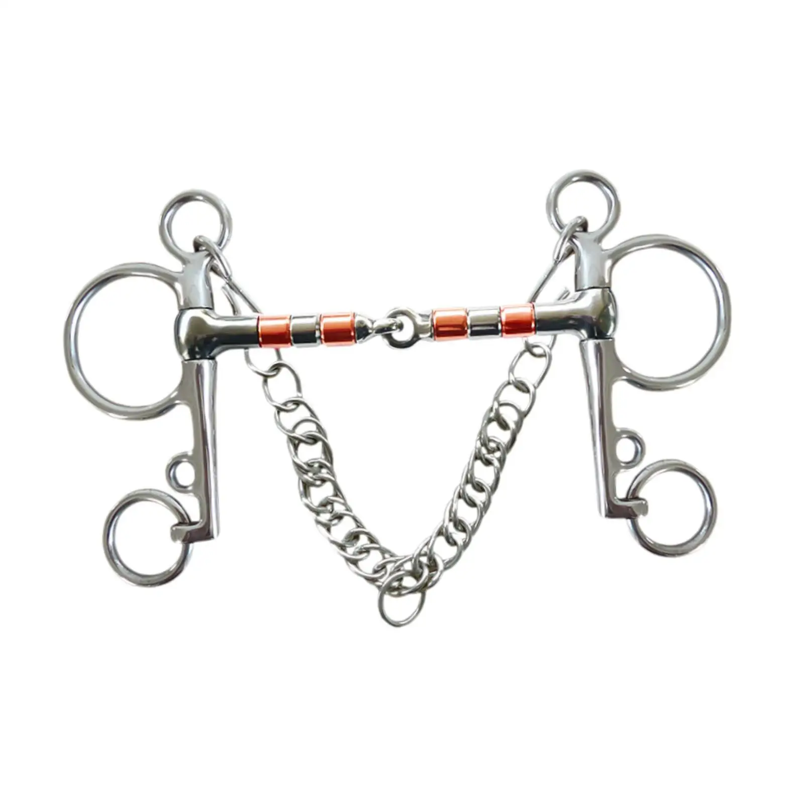 

Horse Bit Horse Mouth Snaffle Equestrian for Horse Riding Equestrian Performance with Curb Chain Horse Mouth Bit Horse Snaffle