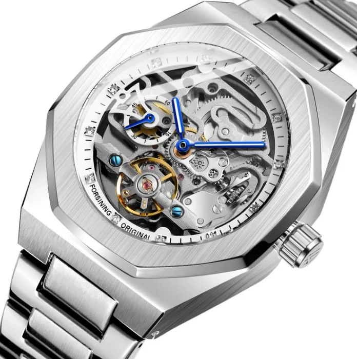 Fashionable Men's Fully Automatic Mechanical Watch with Three Eyes Six Needles and A Weekly Steel Strip Mechanical Watch