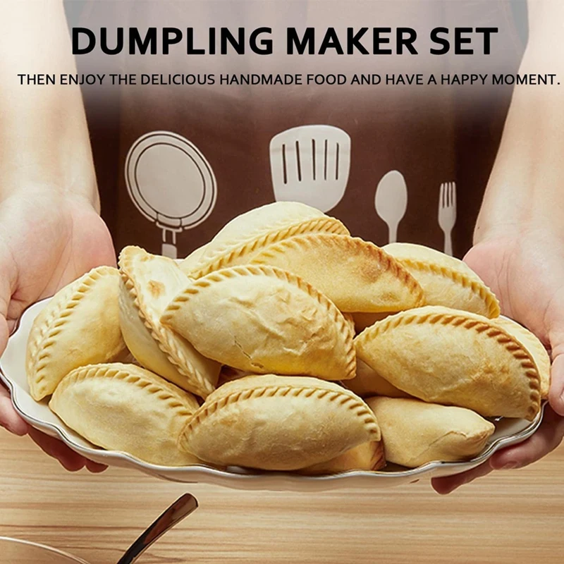 Empanada Maker Press, 6 Inch Extra Large Dumpling Maker Set With Dough Cutter, Dumpling Mold Set For Pierogi, Pastelitos