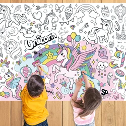 Unicorn Coloring Books for Kids Coloring Poster Large Coloring Tablecloth for Boys Girls Unicorn Birthday Party Supplies Favor