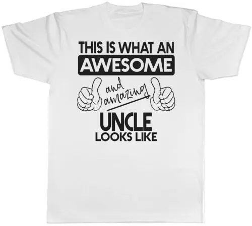 Mens Uncle T-Shirt Gift Awesome and Amazing Uncle Birthday Present Idea Tee