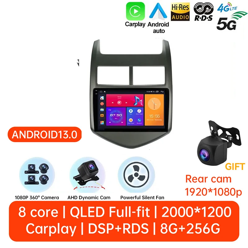 

Android 13 For Chevrolet Aveo 2 Sonic T300 Autoradio CarPlay Navigation GPS 2din Car Radio Multimedia Player Display